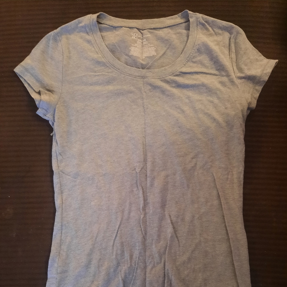 Sz small 2 No Boundaries scoop neck tees navy & grey
